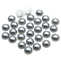 Напівнамистини акрилові 6 мм +-250 шт. Сірий