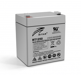 Акумуляторна батарея AGM RITAR RT1250, Gray Case, 12V 5.0Ah ( 90 х70 х 101 (107) ) Q10