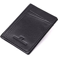Чоловічий гаманець для карток із натуральної шкіри ST Leather 23091 Чорний