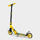 Самокат двоколісний "Best Scooter" RIO, жовтий: колеса PU 145 мм, фото 4