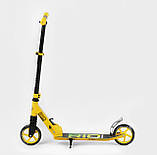 Самокат двоколісний "Best Scooter" RIO, жовтий: колеса PU 145 мм, фото 3