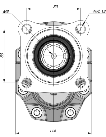 розміри насосів ISO EHASS розміри гідронасосів ISO EHASS
