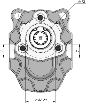 розміри насосів ISO EHASS розміри гідронасосів ISO EHASS