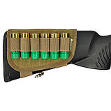 Патронташ на приклад на 6 патронів .12 калібру для дозарядки Патронташ Marck-men на приклад для дозарядки. Мультикам, фото 6