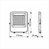 LED світлодіодний прожектор VIDEX PREMIUM F2 |30W, 5000K, 3900Lm, 130 Lm/W| Сірий (VL-F2-305G-N), фото 4