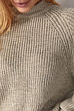 Жіночий в'язаний светр з рукавами регланами - меланж цвет, ONE SIZE (є розміри), фото 4