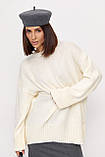 Жіноча в'язана кофта oversize - кремовий цвет, ONE SIZE (є розміри), фото 6