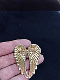 Брошка крила ангела з кристалами шпилька ангельські крила, фото 5