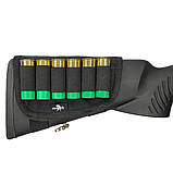 Патронташ на приклад на 6 патронів .12 калібру для дозарядки Патронташ Marck-men на приклад для дозарядки. Чорний, фото 6