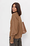 Жіночий гольф oversize - коричневий цвет, ONE SIZE (є розміри), фото 3