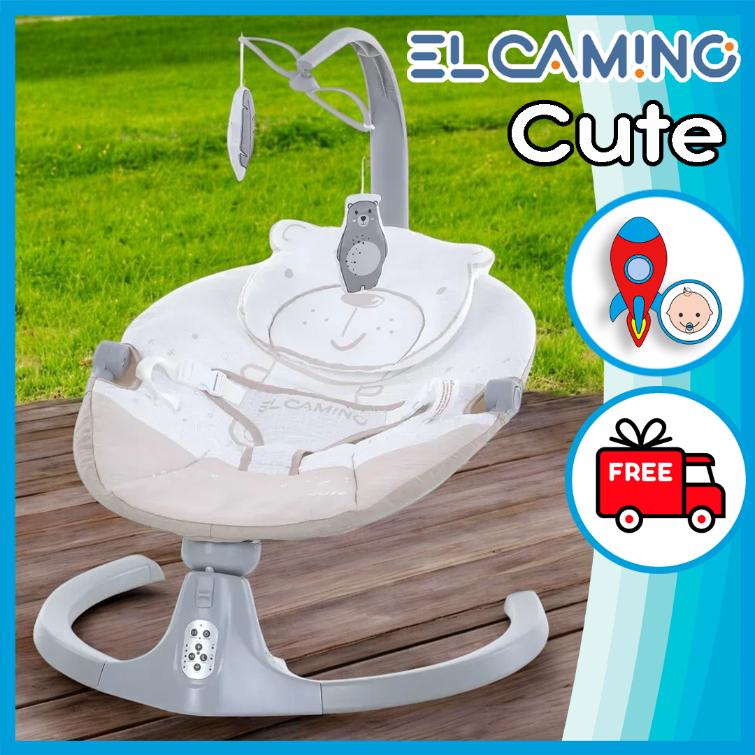 Дитячий заколисуючий центр шезлонг гойдалки El Camino Cute ME 1116 з музикою, таймером, на радіокеруванні