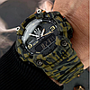 Годинник армійський зелений чоловічий з підсвічуванням водонепроникний камуфляжний з Гербом України Awarder Tactic, фото 3