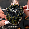 Годинник армійський зелений чоловічий з підсвічуванням водонепроникний камуфляжний з Гербом України Awarder Tactic, фото 4
