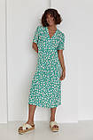 Літня сукня з квітковим принтом ESPERI - смарагдовий цвет, S (є розміри), фото 9