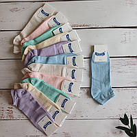 Шкарпетки жіночі Master укорочені 23-25 (36-40 по взуттю) світле асорті | 12 пар