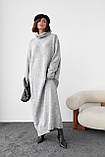 В'язана сукня oversize з високою горловиною - сірий цвет, ONE SIZE (є розміри), фото 8