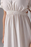 Довга літня сукня з відкритою спиною - молочний цвет, L (є розміри) XL, фото 5