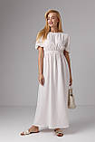 Довга літня сукня з відкритою спиною - молочний цвет, L (є розміри) XL, фото 7