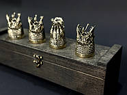 Набір бронзових чарок "Царський улов" (4 шт), фото 2