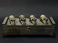 Набір бронзових чарок "Царський улов" (4 шт), фото 6