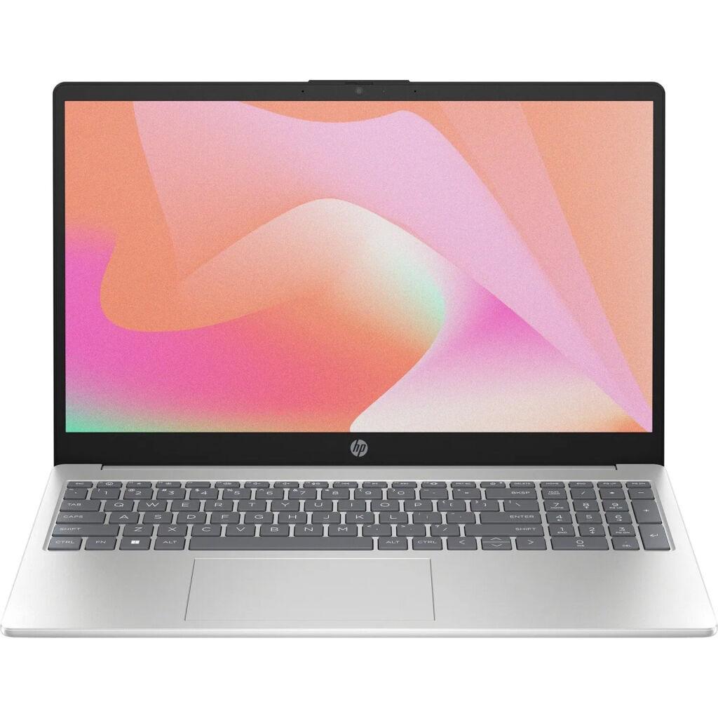 Ноутбук HP HP 15-fd0117ua 15.6" FHD IPS, 250n/Intel N100 (3.4)/8Gb/SSD512Gb/Intel UHD/DOS/Сріблястий