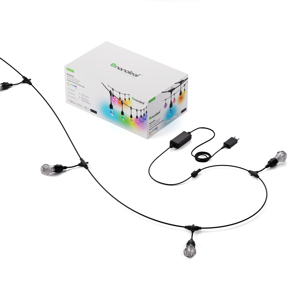 Вулична гірлянда Nanoleaf Smart Multicolor Outdoor String Lights Smarter Kit — 30 м, Matter, Homekit
