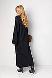 Довга в’язана сукня прямого крою - чорний цвет, ONE SIZE (є розміри), фото 2