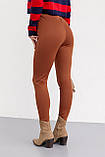 Трикотажні лосини з гудзиками - коричневий цвет, S (є розміри), фото 2