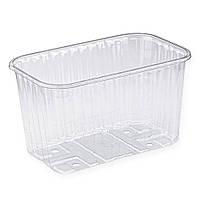 Упаковка поліпропіленова під ягоди та фрукти на 1000 гр без кришки 184х114х105 Т1-1000/105 пінетки 50 штук