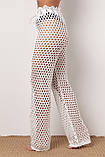 Жіночі штани в техніці кроше - молочний цвет, L (є розміри), фото 5
