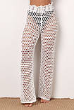 Жіночі штани в техніці кроше - молочний цвет, L (є розміри), фото 6