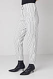 Жіночі штани з вертикальними смужками - білий цвет, L (є розміри), фото 5