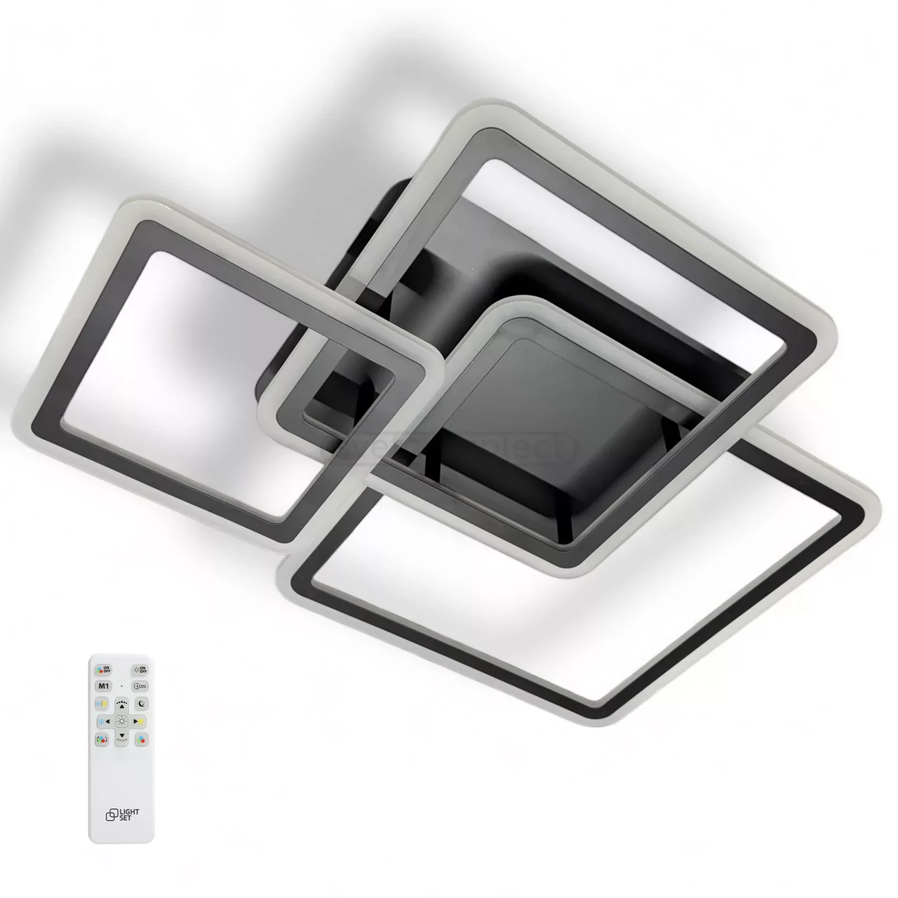 Світильник світлодіодний MAVKA LED 6561 S 75W RGB BLACK Light Set 6000К 6000Lm з пультом ДУ APP-220-IP20