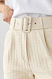 Класичні жіночі штани зі складками - кремовий цвет, L (є розміри), фото 4
