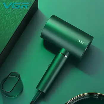 Фен професійний VGR V-431 GREEN, 2 рівні обдування, 2 рівні температури, насадка-концентратор