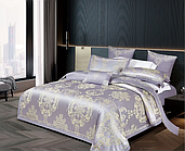 Комплект постільної білизни сатин жаккард євро Bella Villa J - 0086