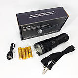Ручний ліхтар Police AK138 WHITE LASER LED PM60-TG із зарядкою USB, що працює від 4х18650 акумуляторів, фото 10