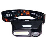 Ліхтар налобний BL-1804A COB XPE з датчиком руху, Ліхтар акумуляторний для риболовлі, фото 5