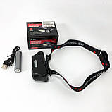 Ліхтар налобний BL-1804A COB XPE з датчиком руху, Ліхтар акумуляторний для риболовлі, фото 9