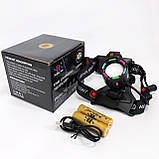 Ліхтар акумуляторний налобний SY-8087-PM10-TG, Ліхтарик налобний потужний, Налобний прожектор, фото 7