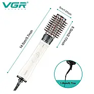 Фен стайлер для укладання та завивання волосся VGR GREEN V-498 2 в 1, Professional, 1000-1200 Вт, фото 6