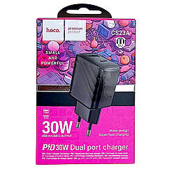 Мережевий зарядний пристрій Hoco CS23A 30W QC3.0 чорний