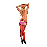 Пояс для панчіх Guilty Pleasure, датекс, червоний, розмір S, фото 3