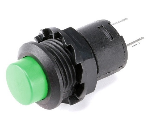 Кнопка DS-425a (DS-428) з фіксацією OFF-ON Зелена