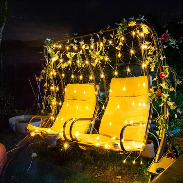 Гірлянда світлодіодна сітка завіса 120 LED 2×2м Теплий білий RD-7162