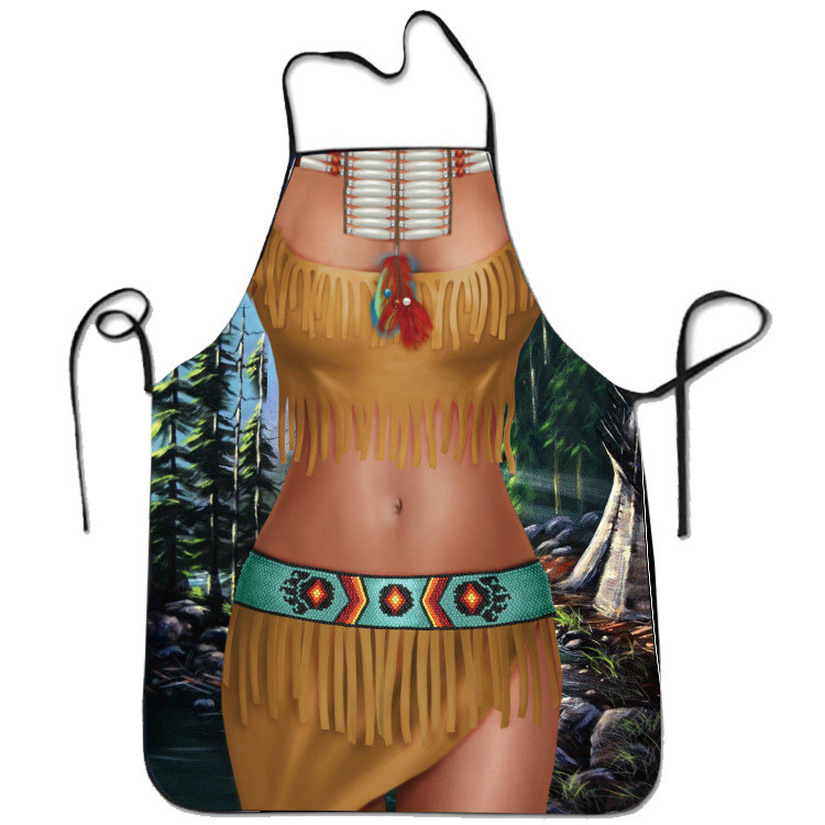 Фартух з приколом дівчина в лісі 80 на 60 см різнобарвний, фото 1
