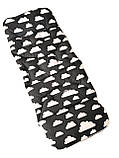 Подовжений матрацик - вкладка в коляску DavLu Білі хмаринки на чорному (DOV-006), фото 2