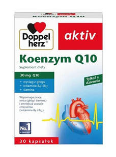 Doppelherz Aktiv Coenzyme Q10 Коензим Q10 30 мг, вітаміни В1, В6 і В12, 30 капсул на 30 днів. До 09/2027
