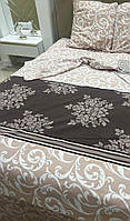 Євро комплект якісної  постільної білизни Бязь Gold Lux 200*220 "ТРОЯНДА"