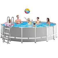 Каркасний  басейн  Intex  26726  -  1,  457  x  122  см  (тент,  підстилка,  сходи)